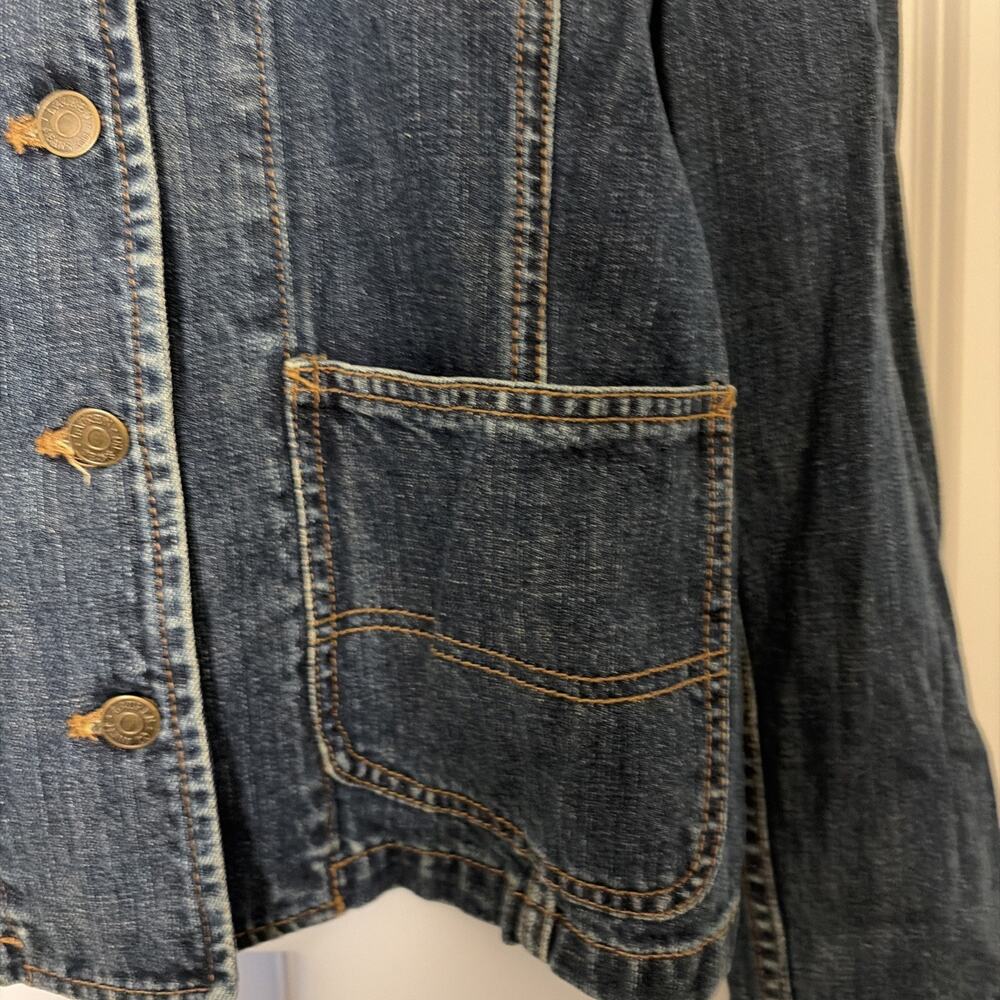 Vtg Ralph Lauren Jean Co Denim Chore Jacket Size P/l - Picture 3 of 10